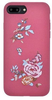 Devia kryt Flower Embroidery 2 pre iPhone 7 Plus/8 Plus - Deep Red