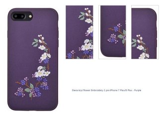 Devia kryt Flower Embroidery 2 pre iPhone 7 Plus/8 Plus - Purple 1