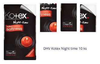 KOTEX Slipové vložky Night time Maxi 10 kusov 1