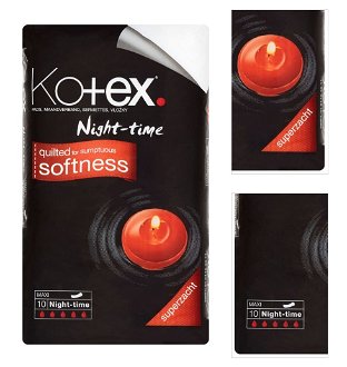 KOTEX Slipové vložky Night time Maxi 10 kusov 3
