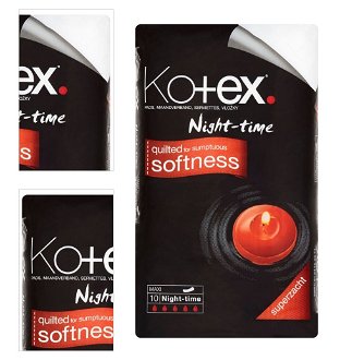 KOTEX Slipové vložky Night time Maxi 10 kusov 4