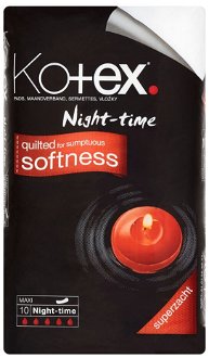 KOTEX Slipové vložky Night time Maxi 10 kusov 2