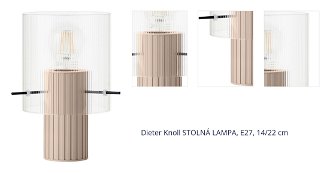 Dieter Knoll STOLNÁ LAMPA, E27, 14/22 cm 1