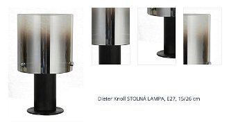 Dieter Knoll STOLNÁ LAMPA, E27, 15/26 cm 1