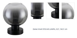 Dieter Knoll STOLNÁ LAMPA, E27, 18/21 cm 1