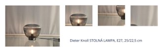 Dieter Knoll STOLNÁ LAMPA, E27, 25/22,5 cm 1