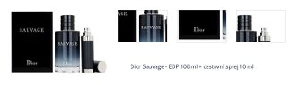 Dior Sauvage - EDP 100 ml + cestovní sprej 10 ml 1