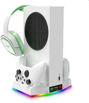 Dokovacia stanica iPega pre Xbox Series S, bezdrôtový ovládač a slúchadlá, 2 ks batérií