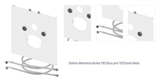 Dolná sklenená doska TECElux pre TECEone biela 1