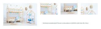 Domčeková poschodová posteľ Premium so zvislou zábranou ELIS DESIGN rozmer lôžka: 100 x 180 cm 1