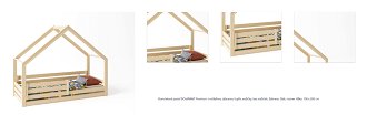 Domčeková posteľ DOMINANT Premium s voliteľnou zábranou rozmer lôžka: 100 x 200 cm, šuplík, nožičky: bez nožičiek, zábrany: obe 1