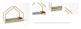 Domčeková posteľ DOMINANT Premium s voliteľnou zábranou rozmer lôžka: 100 x 180 cm, šuplík, nožičky: bez nožičiek, zábrany: predná 1