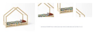 Domčeková posteľ DOMINANT Premium s voliteľnou zábranou šuplík, nožičky: bez nožičiek, Zábrany: zadná, rozmer lôžka: 70 x 140 cm 1