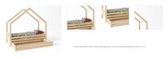 Domčeková posteľ DOMINANT Premium s voliteľnou zábranou šuplík, nožičky: s nožičkami a s šuplíkem, Zábrany: predná, rozmer lôžka: 100 x 180 cm 1