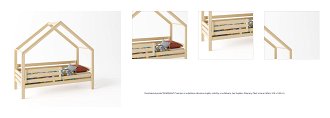 Domčeková posteľ DOMINANT Premium s voliteľnou zábranou rozmer lôžka: 100 x 180 cm, šuplík, nožičky: s nožičkami, bez šuplíka, zábrany: obe 1
