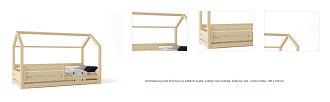 Domčeková posteľ Premium so šuflíkom rozmer lôžka: 100 x 180 cm, šuplík, nožičky: bez nožičiek, zábrany: obe 1