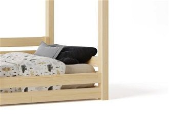 Domčeková posteľ Premium so šuflíkom rozmer lôžka: 100 x 190 cm, šuplík, nožičky: bez nožičiek, zábrany: obe 9