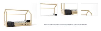 Domčeková posteľ Premium so šuflíkom šuplík, nožičky: bez nožičiek, Zábrany: predná, rozmer lôžka: 100 x 180 cm 1