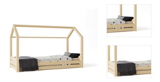 Domčeková posteľ Premium so šuflíkom šuplík, nožičky: bez nožičiek, Zábrany: predná, rozmer lôžka: 100 x 180 cm 3
