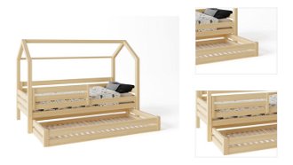 Domčeková posteľ Premium so šuflíkom šuplík, nožičky: s nožičkami a so šuplíkom, Zábrany: obe, rozmer lôžka: 100 x 180 cm 3