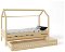 Domčeková posteľ Premium so šuflíkom rozmer lôžka: 140 x 200 cm, šuplík, nožičky: s nožičkami a so šuplíkom, zábrany: predná