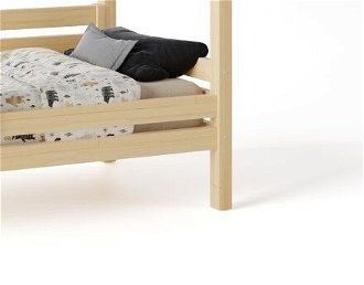 Domčeková posteľ Premium so šuflíkom rozmer lôžka: 100 x 200 cm, šuplík, nožičky: s nožičkami, bez šuplíka, zábrany: obe 9
