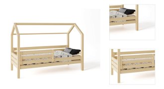 Domčeková posteľ Premium so šuflíkom rozmer lôžka: 100 x 200 cm, šuplík, nožičky: s nožičkami, bez šuplíka, zábrany: obe 3