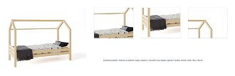 Domčeková posteľ Premium so šuflíkom rozmer lôžka: 100 x 180 cm, šuplík, nožičky: s nožičkami, bez šuplíka, zábrany: predná 1