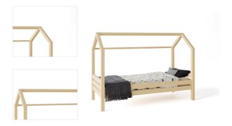 Domčeková posteľ Premium so šuflíkom rozmer lôžka: 100 x 180 cm, šuplík, nožičky: s nožičkami, bez šuplíka, zábrany: predná 4