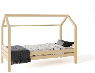 Domčeková posteľ Premium so šuflíkom šuplík, nožičky: s nožičkami, bez šuplíku, Zábrany: predná, rozmer lôžka: 100 x 180 cm