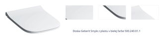 Doska Geberit Smyle  z plastu  v bielej farbe 500.240.01.1 1