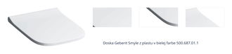 Doska Geberit Smyle  z plastu  v bielej farbe 500.687.01.1 1