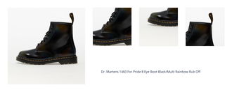 Dr. Martens 1460 For Pride 8 Eye Boot Black/Multi Rainbow Rub Off 1