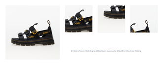 Dr. Martens Pearson II Multi Strap Sandal Black Lustre Coated Leather & Black/Dms Yellow Airwair Webbing 1