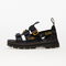 Dr. Martens Pearson II Multi Strap Sandal Black Lustre Coated Leather & Black/Dms Yellow Airwair Webbing