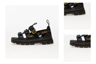 Dr. Martens Pearson II Multi Strap Sandal Black Lustre Coated Leather & Black/Dms Yellow Airwair Webbing 3