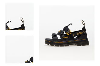 Dr. Martens Pearson II Multi Strap Sandal Black Lustre Coated Leather & Black/Dms Yellow Airwair Webbing 4