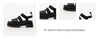 Dr. Martens Ricki 3-Strap Sandal Black 1