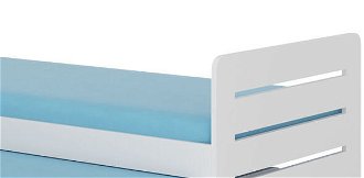 Drevená detská posteľ s prístelkou Tigris 80x180 cm - biela 7