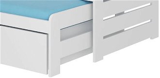Drevená detská posteľ s prístelkou Tigris 80x180 cm - biela 9