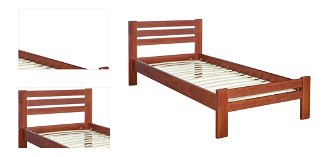 Drevená jednolôžková posteľ s roštom Antalya WB-90 - jabloň 4