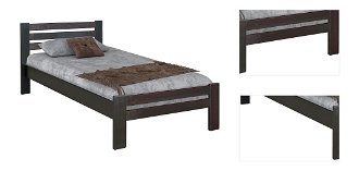 Drevená jednolôžková posteľ s roštom Antalya WB-90 - orech 3