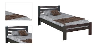 Drevená jednolôžková posteľ s roštom Antalya WB-90 - orech 4