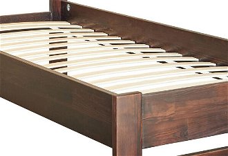 Drevená jednolôžková posteľ s roštom Vulcano WB-90 90x200 cm - orech 5