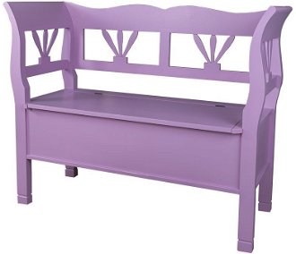 Drevená lavica s úložným priestorom honey - farba - p050