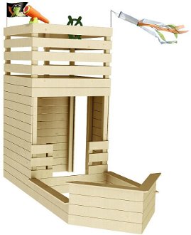 Drevený detský domček HACKER 133x315x228 cm 2