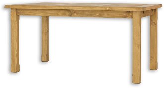 Drevený jedálenský stôl 80x120 mes 02 a s hladkou doskou - k17 biely