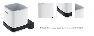 Držiak kefiek Nimco Maya čierny mat MAC29058K90 1