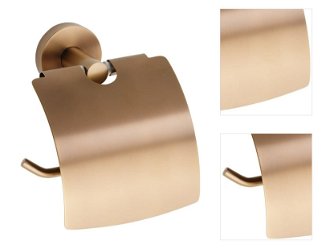 Držiak toaletného papiera Bemeta Amber s krytom vo farbe Coffe-Gold 155112012 3