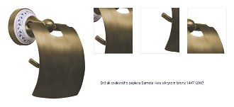 Držiak toaletného papiera Bemeta Kera s krytom bronz 144712017 1